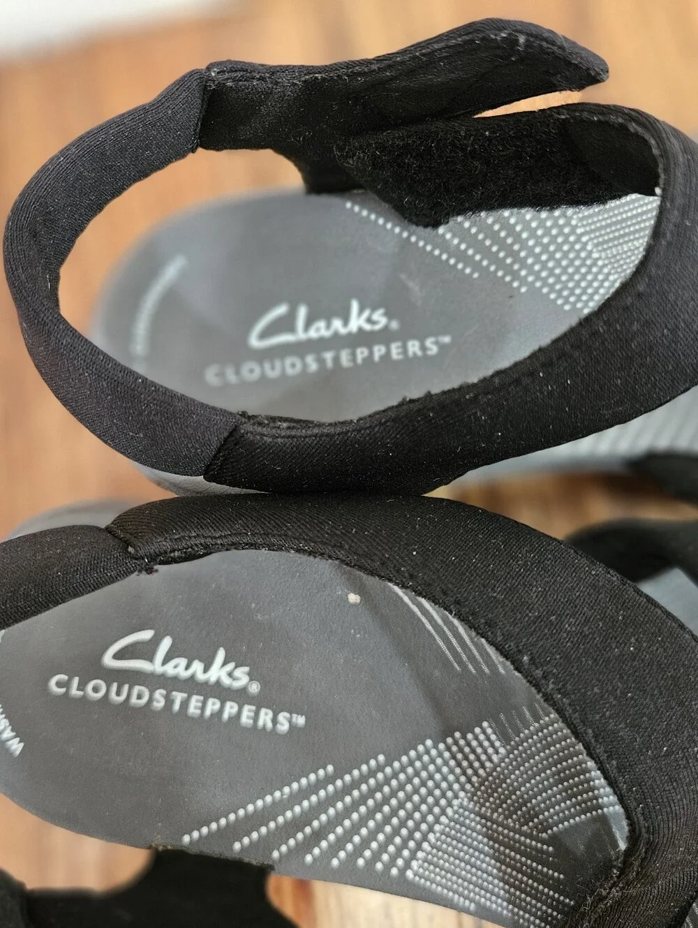 Clarks Cloud Steppers Womens Sandals 8 Textile Washable Beach Comfy Walking
